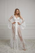 ivory lace robe