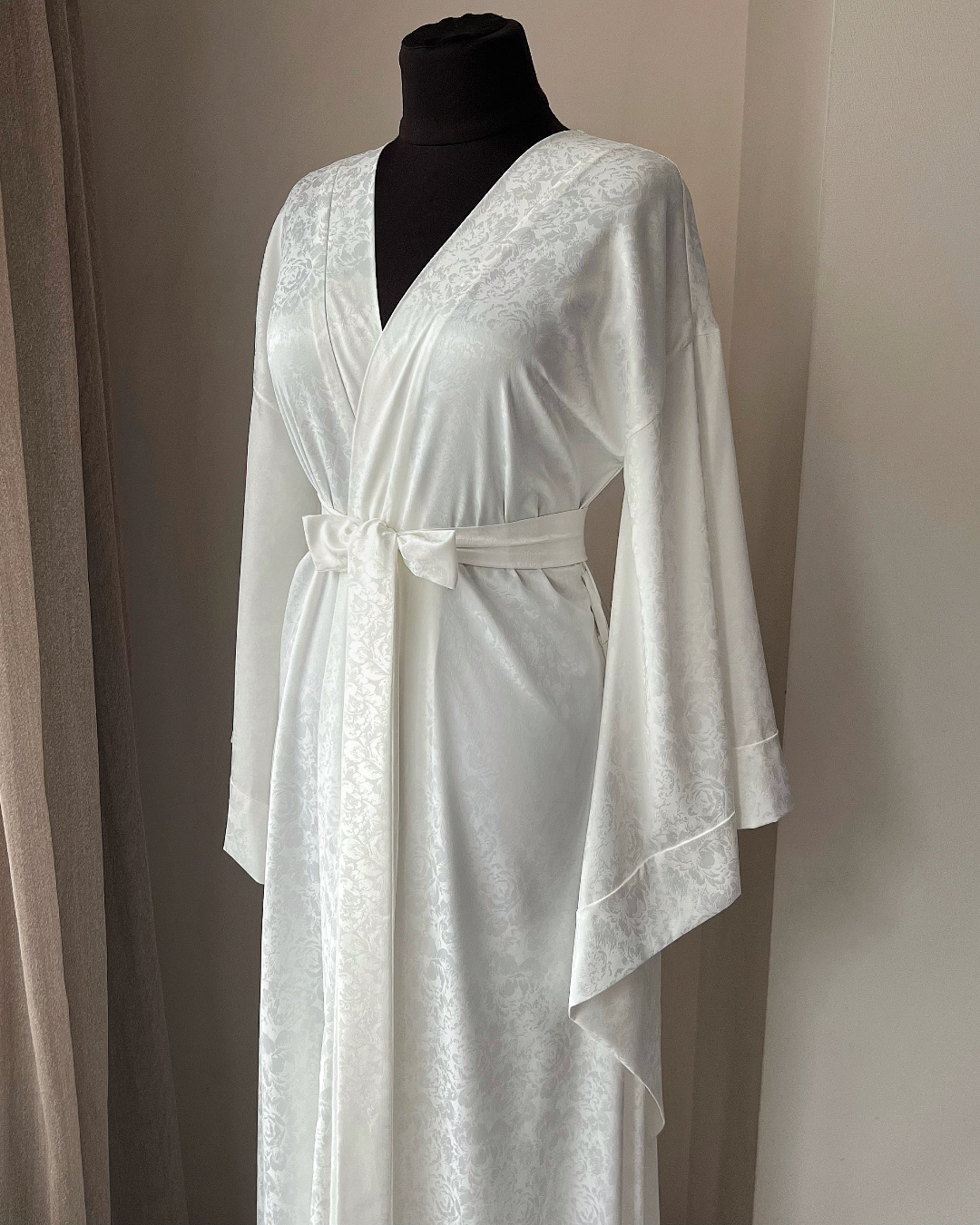 bridal robe white
