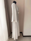  silk robe ivory long