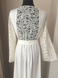 bacl lace robe for bride
